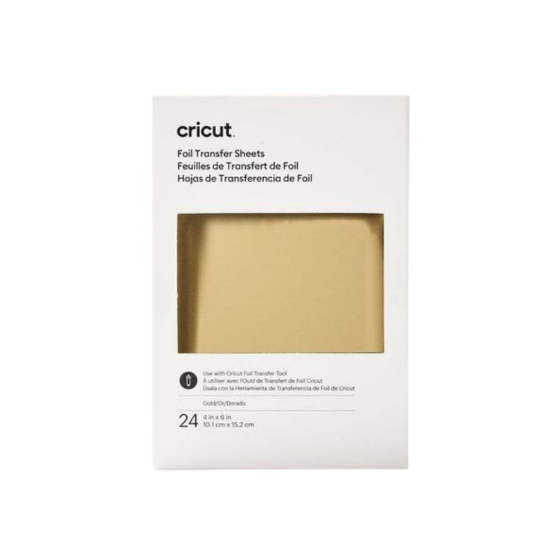 Cricut Transfer Foil Sheets Gold - 10X15Cm, 24 Sheets, Pro-Level Shine!