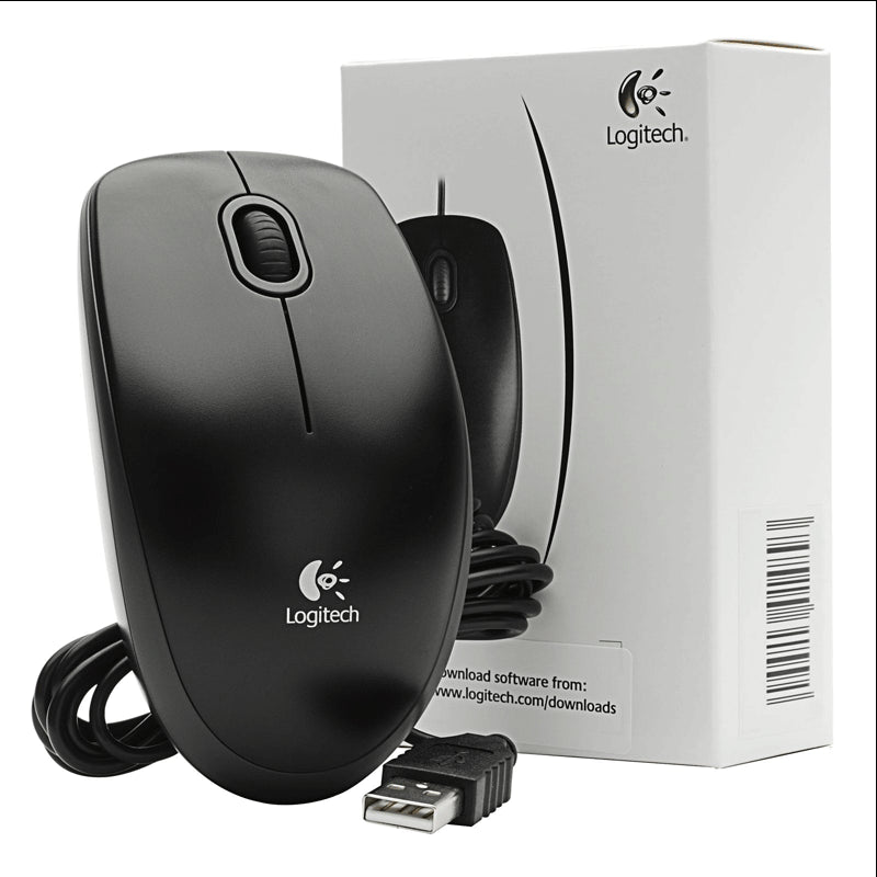 Logitech B100 Optical Usb Mouse For Bus - Black - Usb - N A - Emea - Hendrix White Box B100