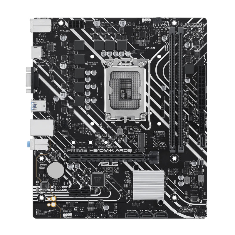 Intel® H610 (Lga 1700) Micro-Atx Motherboard; Ddr5; Pcie 4.0; M.2 Slot; Realtek 1 Gb Ethernet; Hdmitm Vga; Usb 3.2 Gen 1; Sata 6