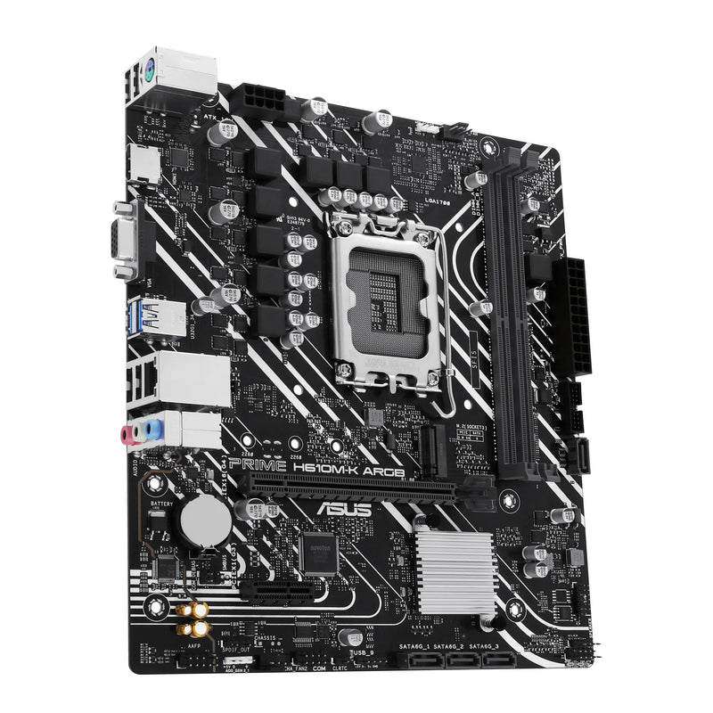 Intel® H610 (Lga 1700) Micro-Atx Motherboard; Ddr5; Pcie 4.0; M.2 Slot; Realtek 1 Gb Ethernet; Hdmitm Vga; Usb 3.2 Gen 1; Sata 6