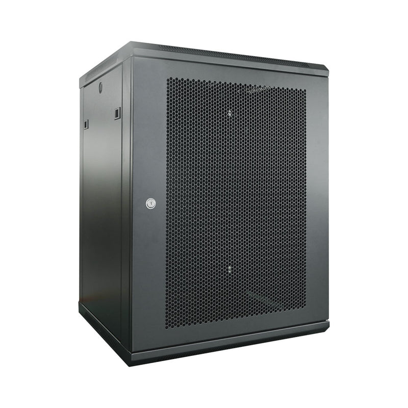 Linkqnet Single Section 600 × 450Mm Wallbox With Mesh Front Door - Flat Packed (4U - 15U) - 4U