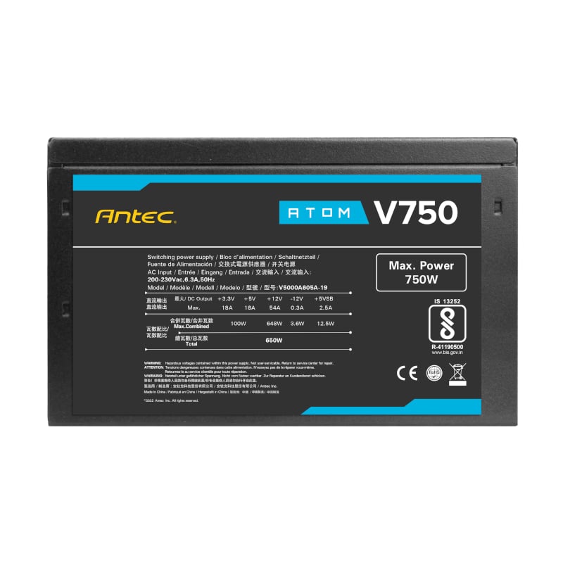 Antec Atom V750 Non-Modular Power Supply