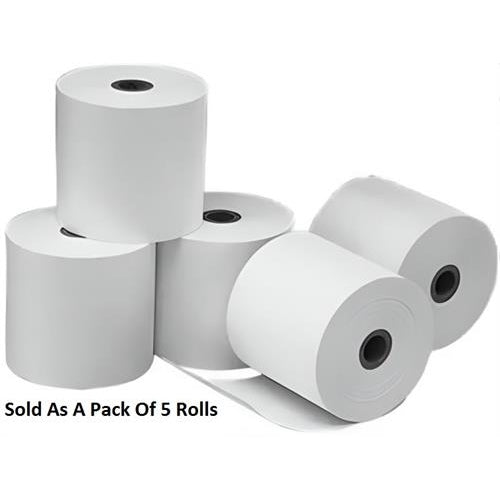 Postron Standard Thermal 80mm X 83mm 5 Rolls Per Pack, Colour White , Standard 65gsm Grammage , Paper length 40 Metres , For Use With Receipt Printers, Cash Registers, Point of Sale Systems, , No Warranty