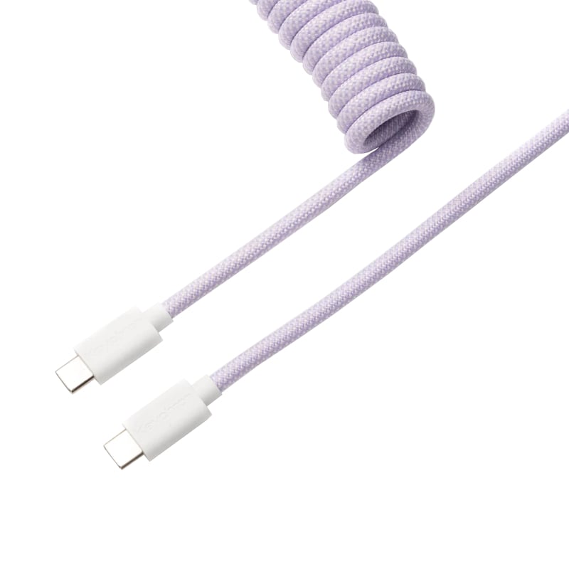 Keychron Coiled Aviator Cable - Light Purple Straight