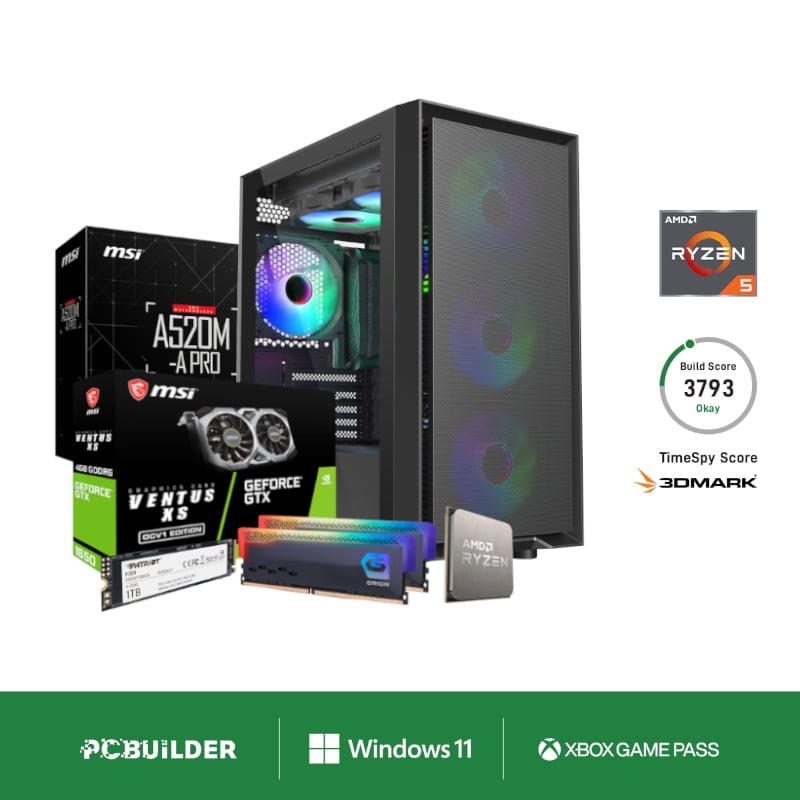 PCBUILDER 5500 GTX1650 4GB 16GB 1TB W11H