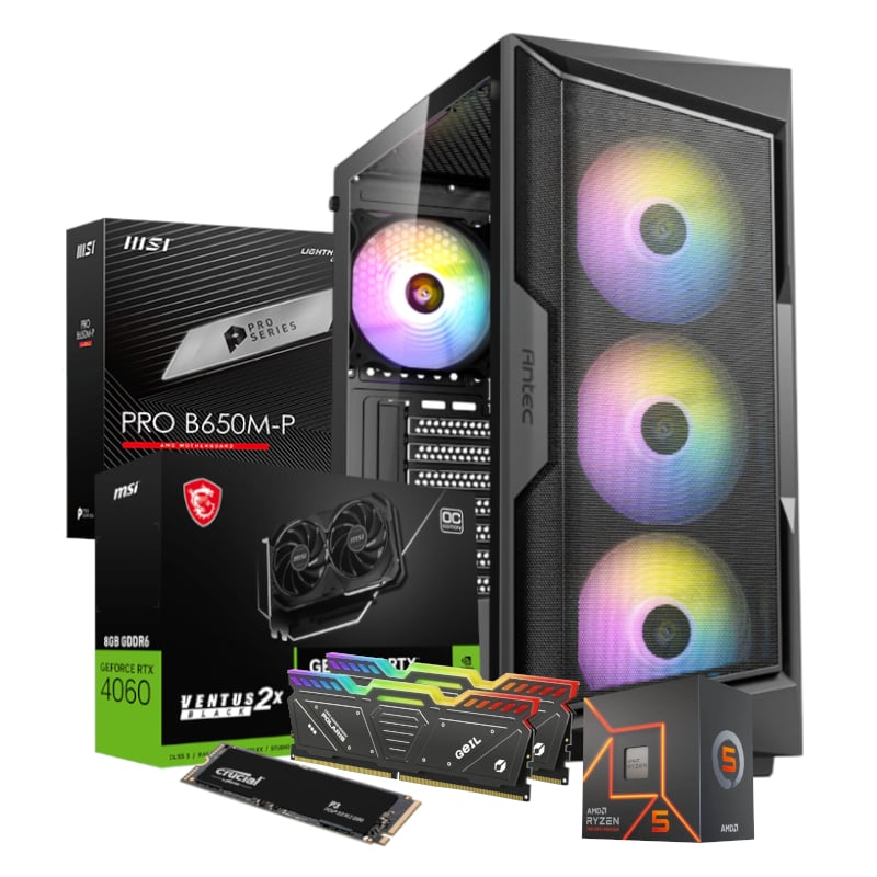 PCBUILDER 7600 RTX4060 32GB 1TB W11H