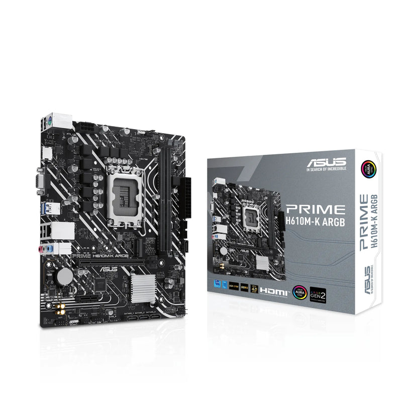 Intel® H610 (Lga 1700) Micro-Atx Motherboard; Ddr5; Pcie 4.0; M.2 Slot; Realtek 1 Gb Ethernet; Hdmitm Vga; Usb 3.2 Gen 1; Sata 6