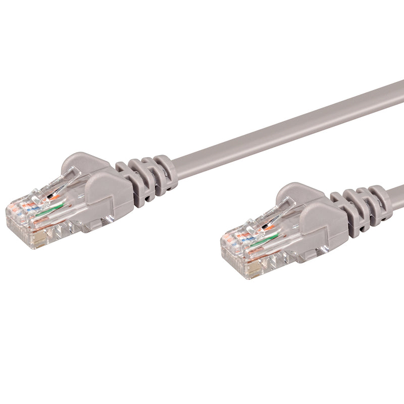 Linkqnet Rj45 Cat5E Anti-Snag Moulded Pvc Network Flylead - Grey - 15M