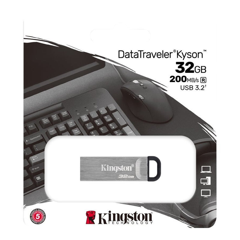 Kingston 32Gb Datatraveler Kyson 200Mb S Metal Usb 3.2 Gen 1