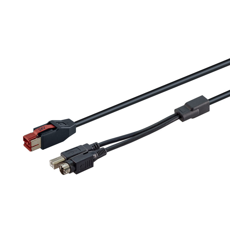 Linkqnet 4M 24V Powered Usb Y-Splitter Cable For Pos Printers And Terminals