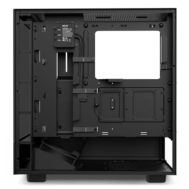 Nzxt H5Elite Mid-Tower Matte Black | Tempered Glass Front Panel And Built-In Rgb Controller | Perforated Top Panel | Includes