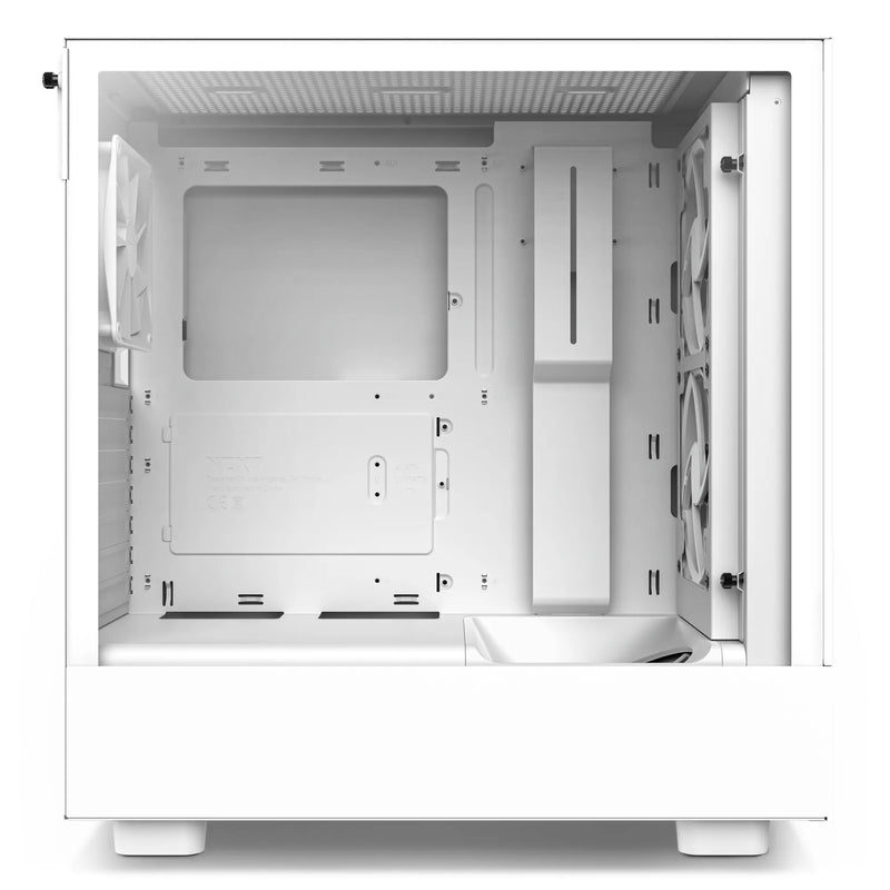 Nzxt H5 Mid-Tower Matte White | Tempered Glass | Perforated Front And Top Panel | Includes X2 F Series Quiet 120Mm Fans