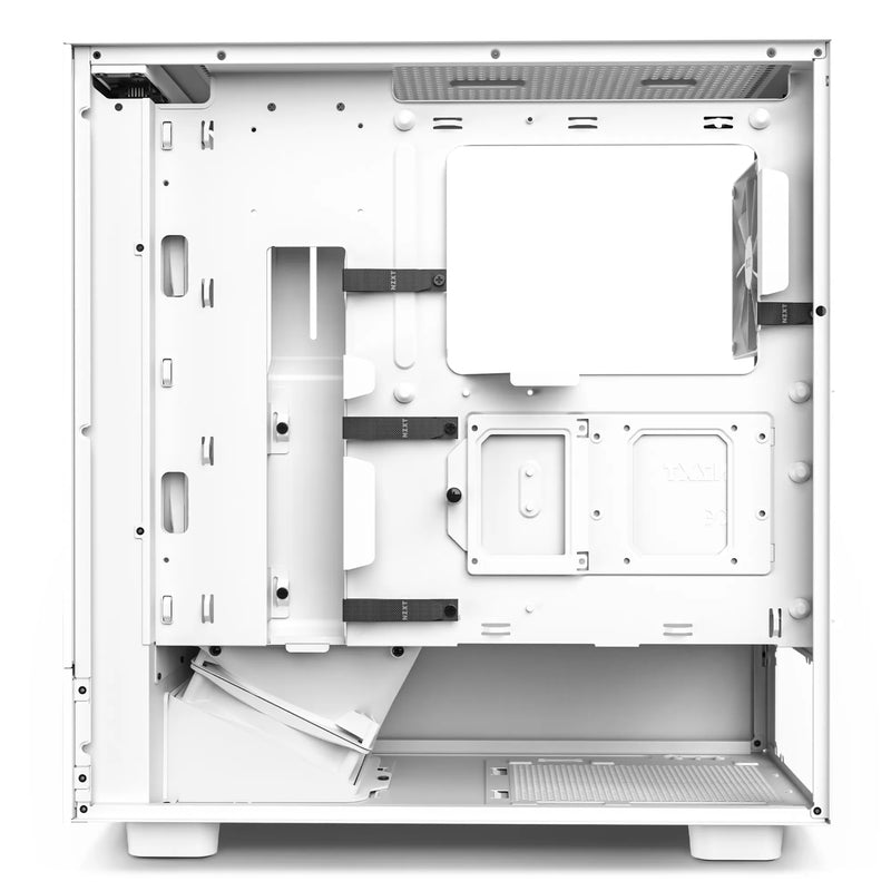 Nzxt H5 Mid-Tower Matte White | Tempered Glass | Perforated Front And Top Panel | Includes X2 F Series Quiet 120Mm Fans