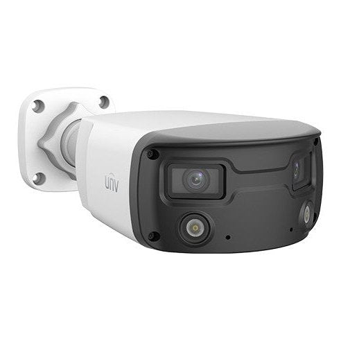 Unv - Ultra H.265 -P3- 4Mp Dual-Lens Colorhunter 160-Degree Wide Angle Fixed Bullet Camera