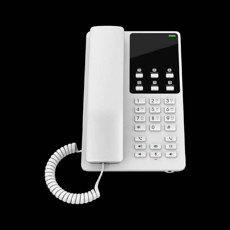 Grandstream 2 Line Compact Hotel Phone White, Wi-Fi 5