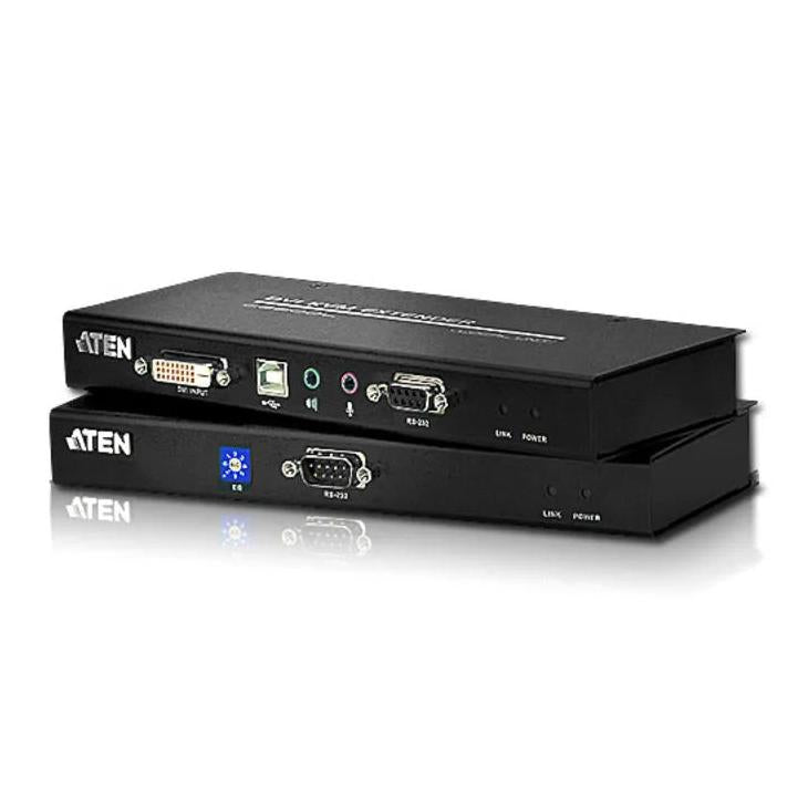 Aten Usb Dvi Single Link Console Extender With Audio Serial Support Up To 60M - Taa Compliant Audio Cat 5 Kvm Extender