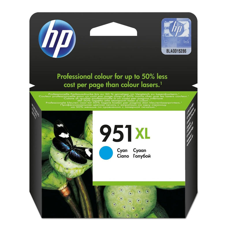 Hp Consumables Hp 951Xl High Yield Cyan Original Ink Cartridge ~1 500 Pages. Officejet Pro 8100 Eprinter Series Officejet Pro 8600 E-All-In-On