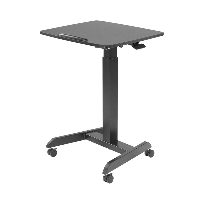 Linkqnet Fws07-5 Height Adjustable Mobile Workstation With Paddle Lever And Tiltable Desktop