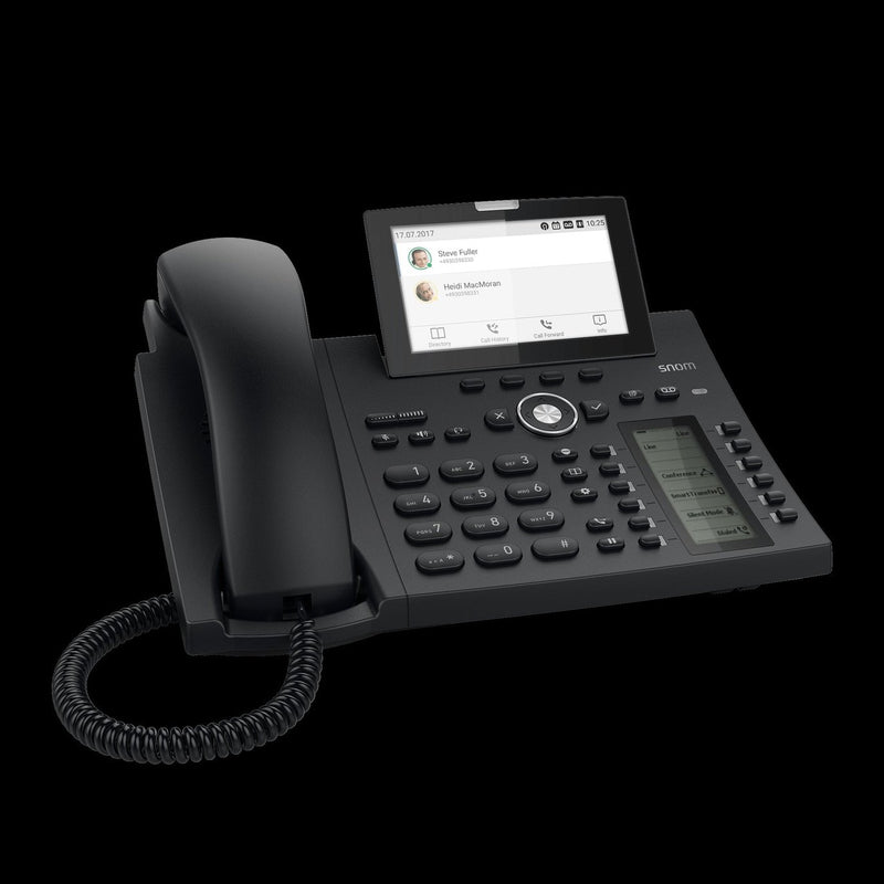 Snom D385 12-Line Desktop Sip Phone - No Psu Included - Hi-Res Colour Tft Display - Usb