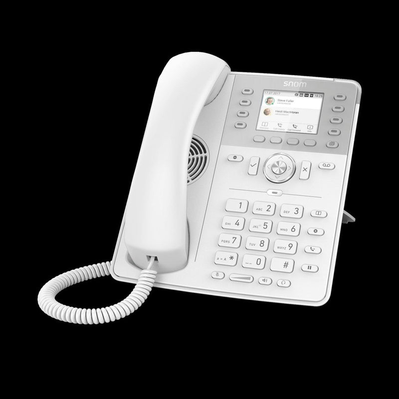 Snom D735 12-Line Desktop Sip Phone In White - No Psu Included - Hi-Res 2.7" Colour Display - Usb