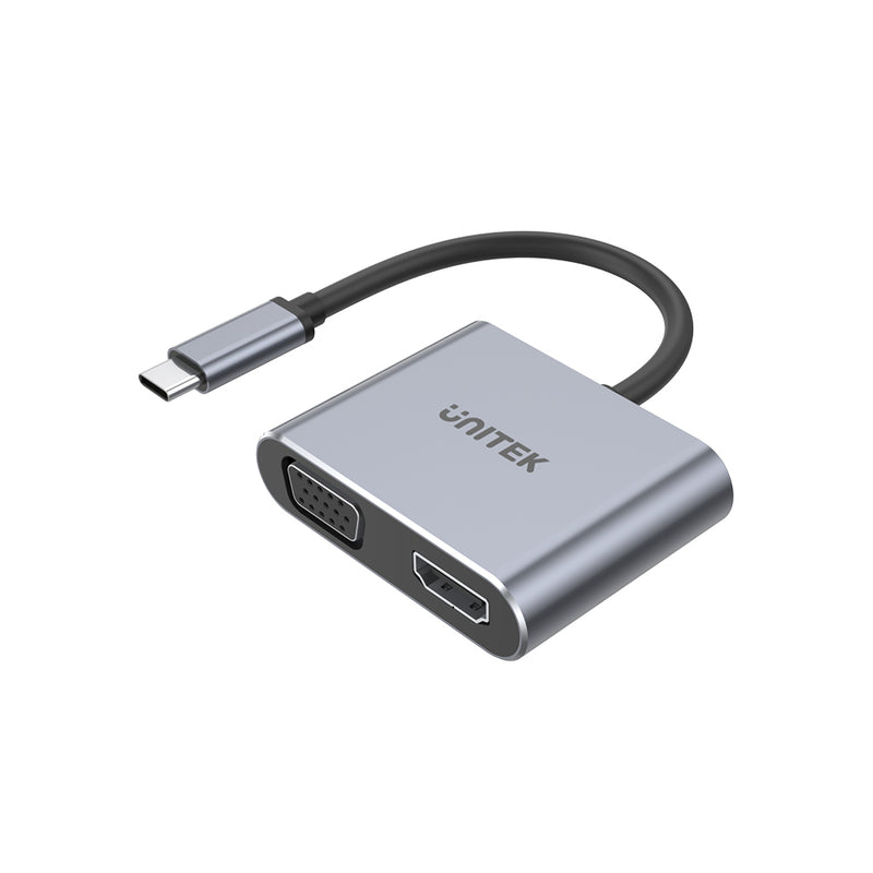 Unitek Type-C To Hdmi 4K 60Hz And Vga Mst Adapter (V1126A)