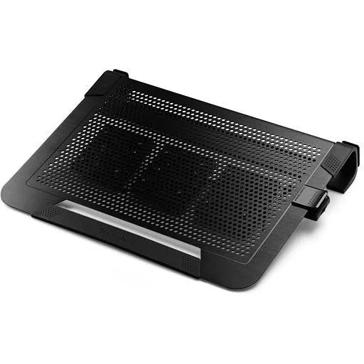 Cooler Master Notepal U3 Plus 19'' Notebook Cooling Stand - Black Aluminum, 3 X 80Mm Fans, Ergonomic Design, Portable Carry Case