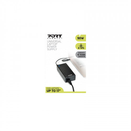 Port Connect 90W Notebook Adapter Universal - Black