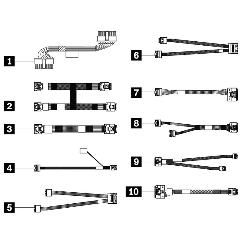 Lenovo Thinksystem Sr650 V2 2.5'' Chassis Front Bp3 Sas Sata Cable Kit