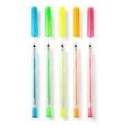 Cricut 5 Glitter Gel Pens (0.8 Mm) In Neon Pink; Neon Orange; Neon Yellow; Neon Green; Neon Blue