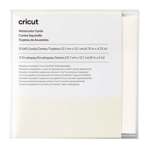 2009986 - Cricut Watercolor Cards White 12Pk S40