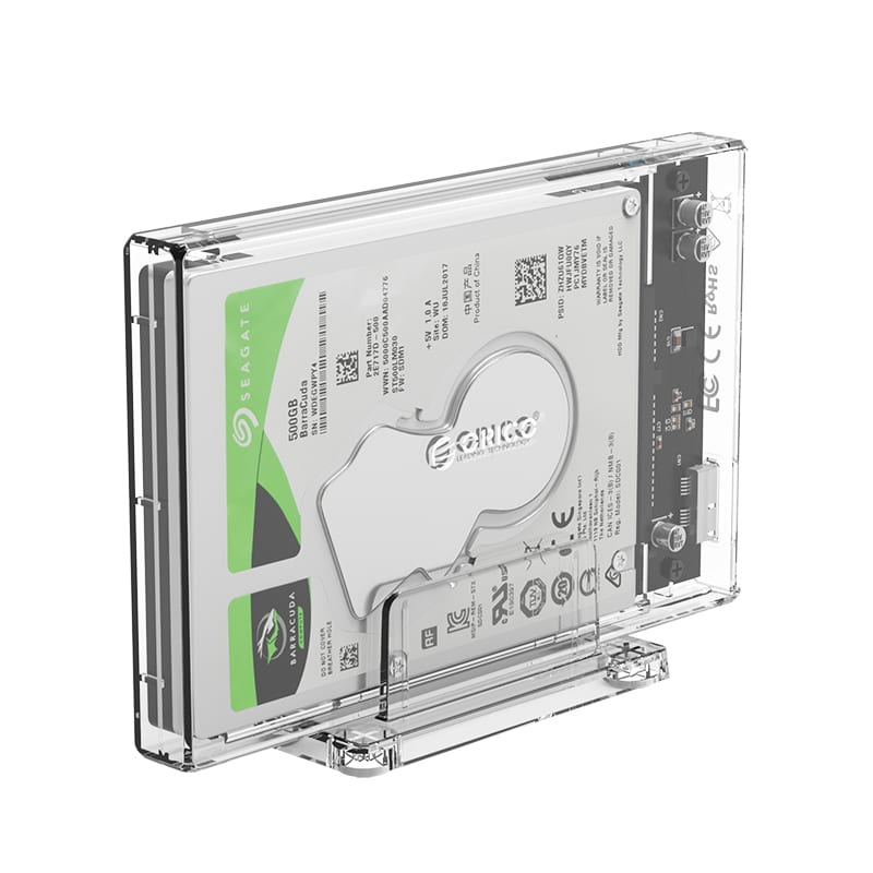 Orico 2.5" Usb3.0 External Hard Drive Enclosure - Transparent