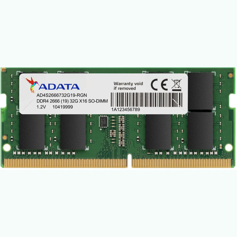 Adata Premier 8Gb Ddr4-3200Mhz Cl22 1.2V Green So-Dimm Memory, Retail Box , Limited Lifetime Warranty