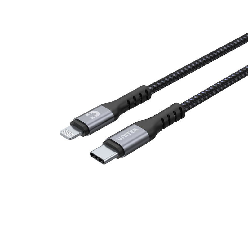 Unitek 1M Type-C To Lightning Mfi Cable (C14060Gy - C14060Rd) - Grey