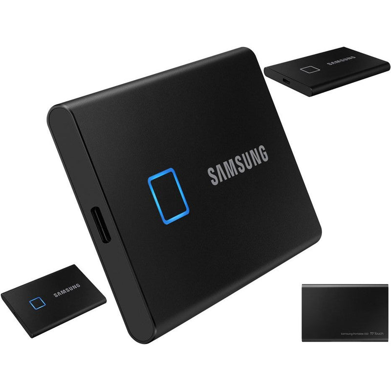 Samsung Components Samsung T7 Touch Portable Ssd 500 Gb Transfer Speed Up To 1050 Mb S Usb 3.2 (Gen2 10Gbps) Backwards Compatible Aes 256-Bit H