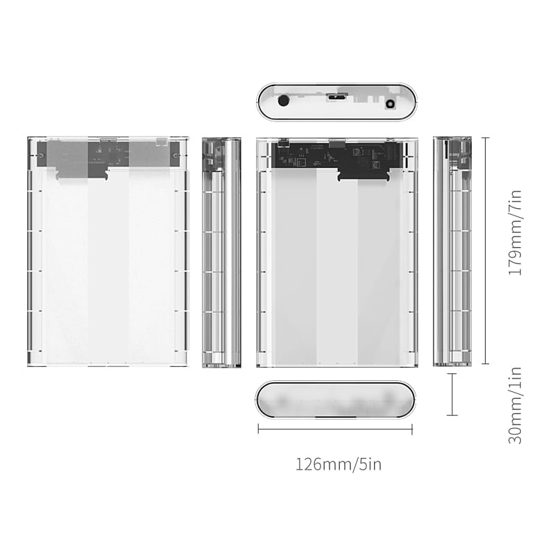 Orico 3.5" Usb3.0 External Hdd Enclosure Transparent