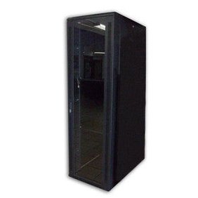 Acconet 27U 19" Assembled Rack, 1000Mm Deep, Black,Clear Glass Door With Lock, 4 220V Fans, 2Shelve