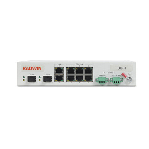 Radwin Idu-H Hp Aggregation Unit: Indoor Poe For Up To 6 Radwin Odus, Supporting Ac And Dc, No Psu