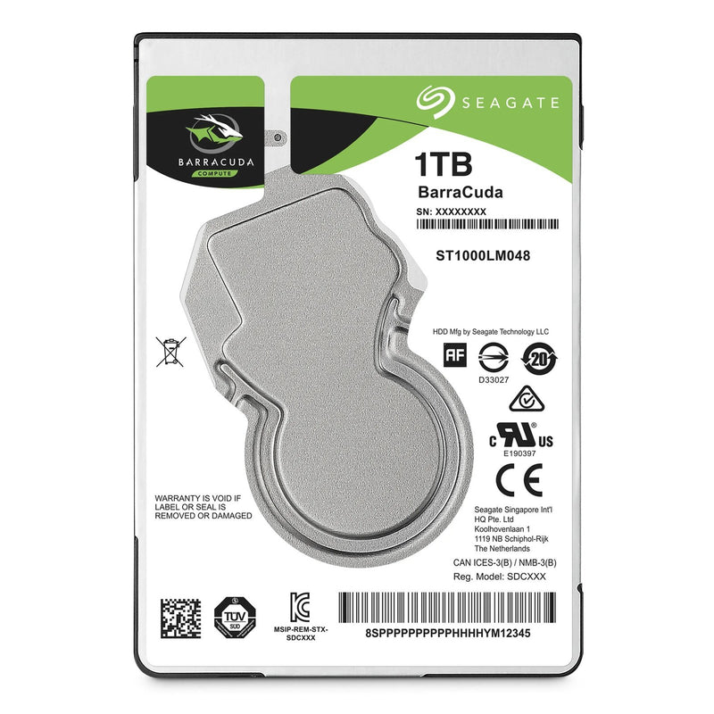 Seagate Barracuda 1Tb 2.5'' Notebook Drive Sata 6Gb S Rpm 5400 128Mb Cache