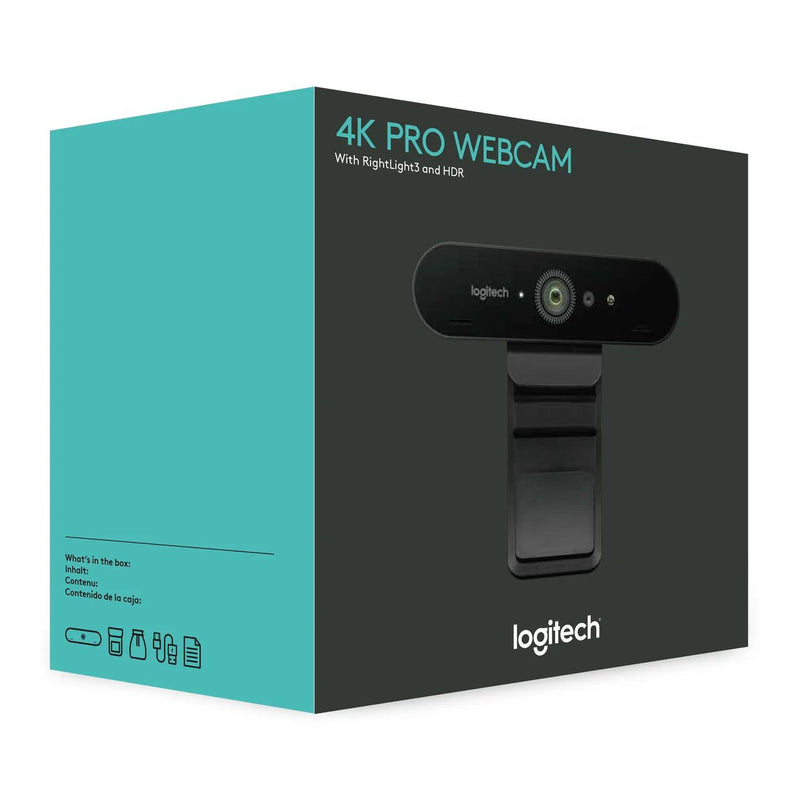 Logitech BRIO Webcam with 4K Ultra HD video & RightLight 3