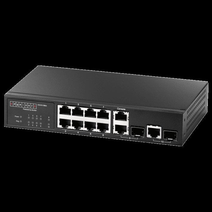 Es3510Ma Fast Ethernet Layer 2 4 Switch Featuring 10 Ports; 8 10 100