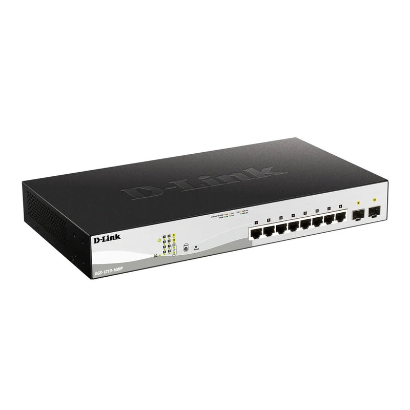 D-Link Consumer D-Link 8-Ports 10 100 1000Base-T Poe Smart Switch Plus 2 Sfp Ports - 130W Poe Budget