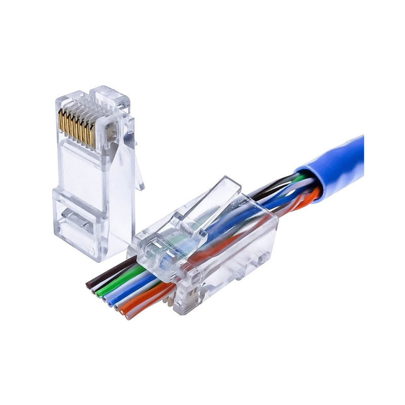 Cat6 Pass-Through Modular Plug