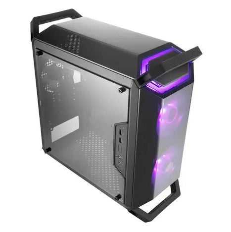 Cooler Master Masterbox Q300P Micro Atx  Black  Windowed  Handles  2X 120Mm Rgb Fans Installed  Rgb Controller Included.