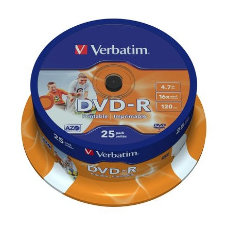 Verbatim Dvd-R Sl Printable Spin 25Pk