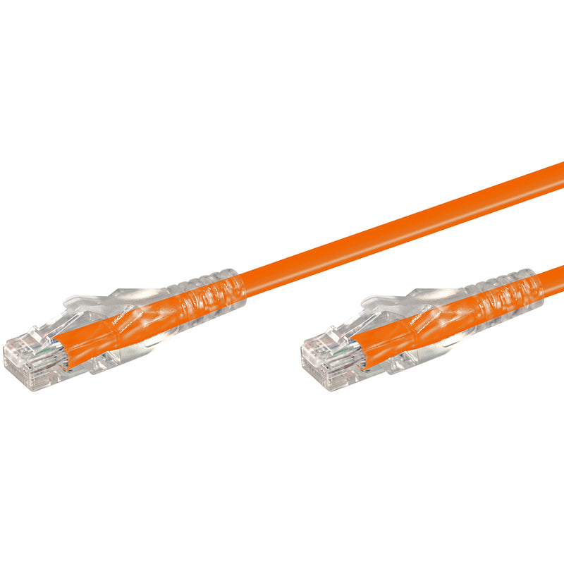 Linkqnet Rj45 Cat6 Anti-Snag Moulded Pvc Network Flylead - Orange - 5M