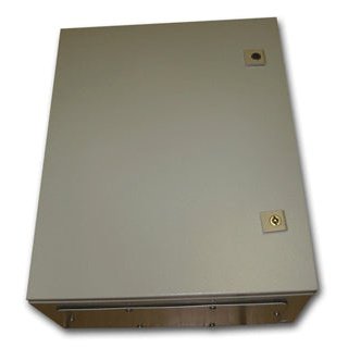 Metal Ip55 Weatherproof Enclosure (500X400X210), Beige, Surface Mount Lockable Doors