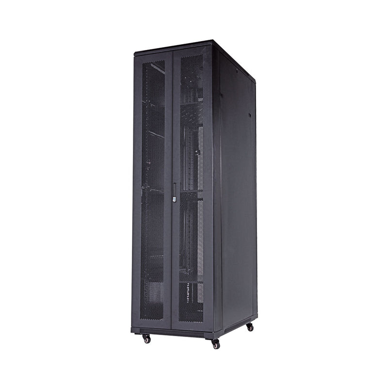 Linkqnet 22U Floor Standing Cabinet With Double Mesh Front Doors - 1M Deep