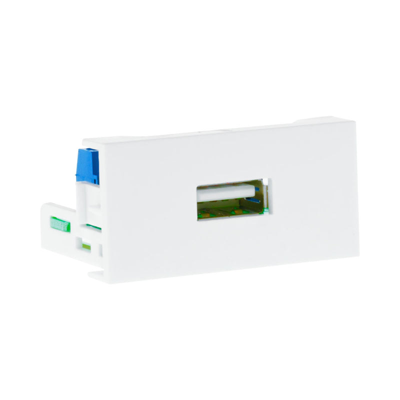 Usb Module - Half Height 45 X 22.5Mm Module For Face Mount Boxes