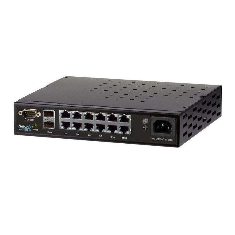 Netonix 12 Port Managed 250W Passive Ac Poe Switch + 2 Sfp Uplink Ports