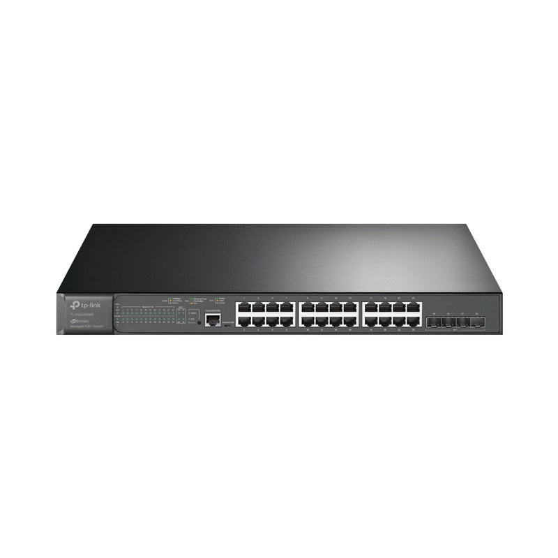 Tp-Link Tl-Sg3428Xmp Jetstream 24-Port Gigabit And 4-Port 10Ge Sfp+ L2+ Managed Switch With 24-Port Poe+